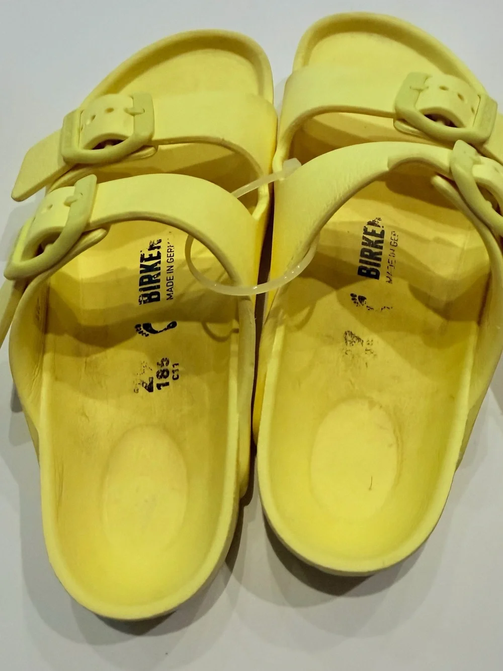 Birkenstock Kids Yellow Double-Buckle EVA Sandals